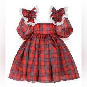Selkie The Tartan Sugarfrill Puff Dress NWT S